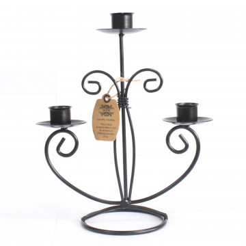 Suporte de vela de ferro -...