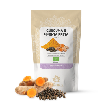 Curcuma e Pimenta preta em...