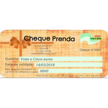 Cheque prenda de 50€
